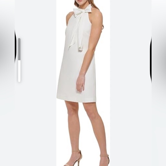 Vince Camuto Dresses & Skirts - Vince Camuto Ivory Halter Bow Midi Dress